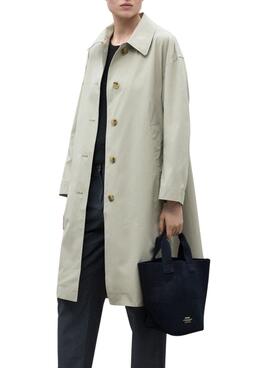 Trench-coat Ecoalf Stong beige pour femme.