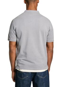 Polo Pepe Jeans New Oliver gris pour homme