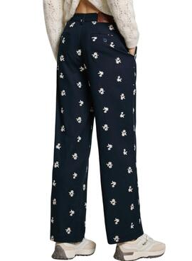 Pantalon Pepe Jeans Genoveva bleu marine pour femme