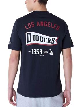 T-shirt New Era Dodgers bleu marine pour homme