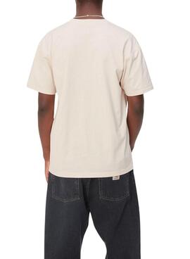 T-shirt Carhartt Script beige pour homme