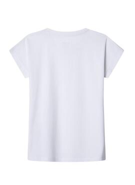 T-shirt Pepe Jeans Bloomy blanc pour fille