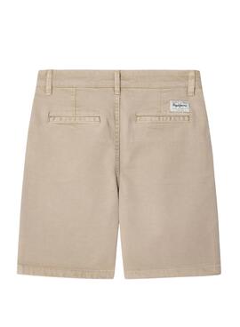 Bermudes Pepe Jeans beige chino pour enfant