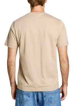 T-shirt Pepe Jeans Dalter beige pour homme