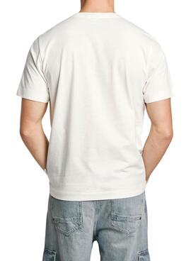 T-shirt Pepe Jeans Dalter blanc pour homme