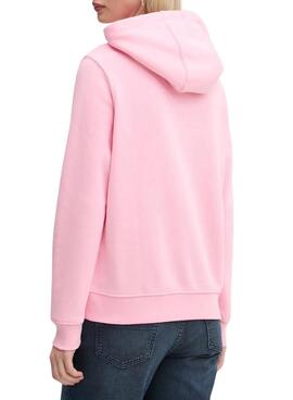 Sweat à capuche Tommy Jeans Ess Logo rose pour femme