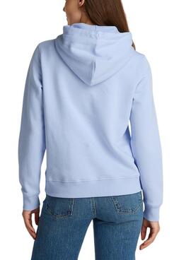 Sweat à capuche Tommy Jeans Linear Hoodie bleu pour femme