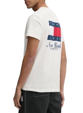 Maillot Tommy Jeans Heritage blanc pour homme