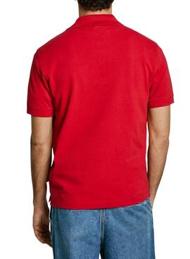 Chemise Polo Pepe Jeans Essential rouge pour homme