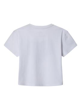 T-shirt Pepe Jeans Anna blanc pour fille