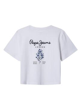 T-shirt Pepe Jeans Nova blanc pour fille