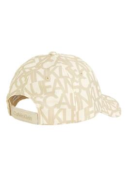 Casquette Calvin Klein Monologue beige pour fille