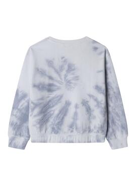 Sweatshirt Pepe Jeans Amber bleue et blanche pour fille