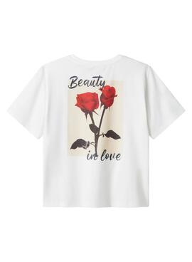 T-shirt Name It Delik blanc pour fille