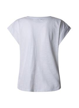 T-shirt Pepe Jeans Rolene blanc pour femme