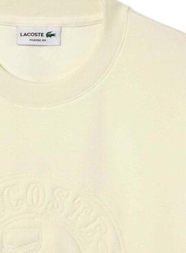 Sweat à capuche Lacoste Logo Lacoste Paris beige pour homme