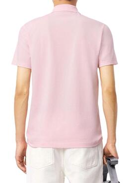 Polo Lacoste rose régulier pour hommes