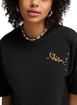 T-shirt Puma Leo Luxe noir pour femme
