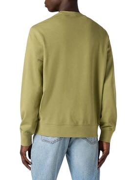 Sweat à capuche Levis Original Housemark vert pour homme