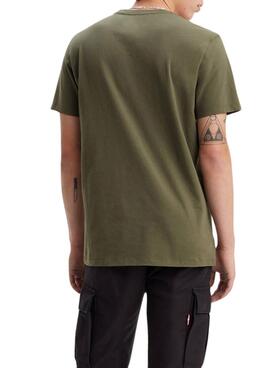 T-shirt Levis Housemark Graphic vert pour homme