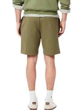 Bermuda Lacoste en coton vert pour homme