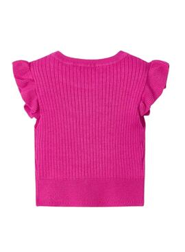 Top Mayoral tricot côtelé rose pour fille