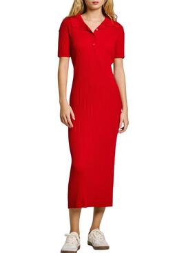 Robe Pepe Jeans Patricia rouge pour femme