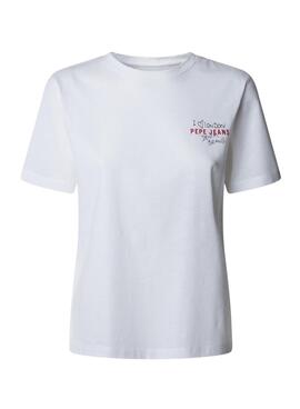 T-shirt Pepe Jeans Rei blanc pour femme