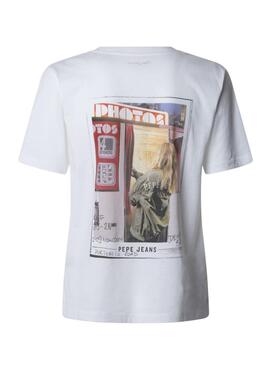 T-shirt Pepe Jeans Rei blanc pour femme