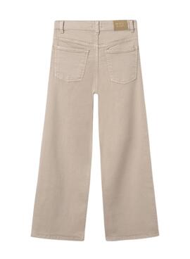 Pantalon large en sergé beige Mayoral pour fille