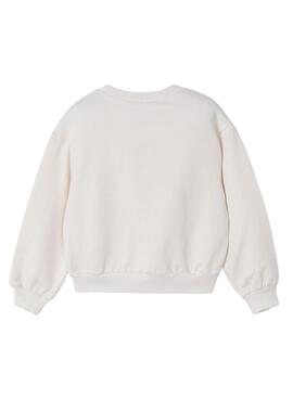 Sweatshirt Mayoral fantaisie blanc pour fille