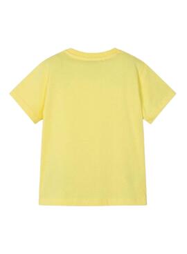 T-shirt Mayoral paysage jaune pour garçon