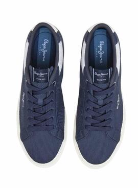 Chaussures Pepe Jeans Kenton Knit bleu marine pour homme