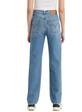 Pantalon Levi's Ribcage Full Length bleu pour femme