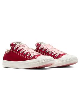 Chaussures Converse Chuck Taylor rouges pour femme