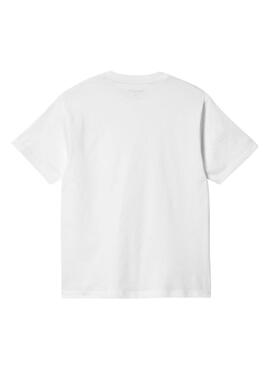 T-shirt Carhartt Pocket Heart blanc pour femme.