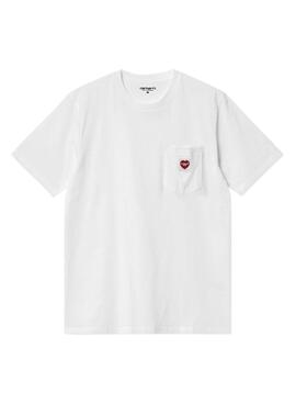 T-shirt Carhartt Pocket Heart blanc pour homme