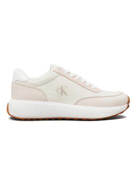 Chaussures Calvin Klein Runner Mix beige pour femme