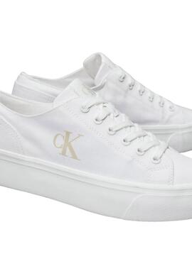 Chaussures Calvin Klein Flatform Low blanches pour femme