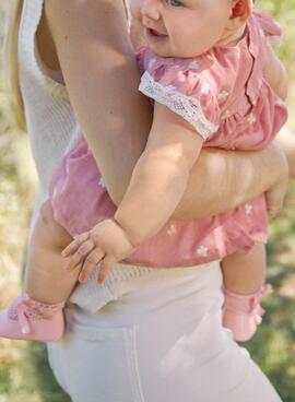 Robe Mayoral avec culotte brodée rose bébé