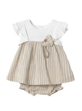 Robe Mayoral avec culotte assortie pour bébé.