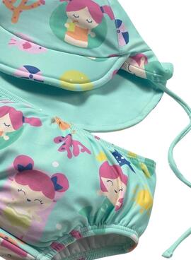 Ensemble de 3 pièces Mayoral pour bébé, comprenant un maillot de bain vert.