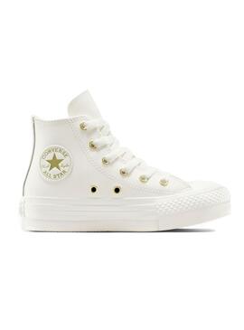 Chaussures Converse Chuck Taylor All Star EVA Lift en cuir blanc pour femme