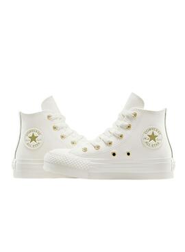 Chaussures Converse Chuck Taylor All Star EVA Lift en cuir blanc pour femme