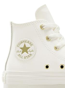 Chaussures Converse Chuck Taylor All Star EVA Lift en cuir blanc pour femme