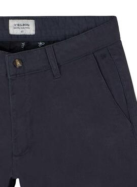 Pantalon chinois Silbon Sport bleu marine pour homme