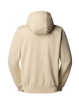 Sweat à capuche The North Face Simple Dome Full Zip beige pour homme