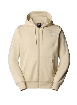 Sweat à capuche The North Face Simple Dome Full Zip beige pour homme