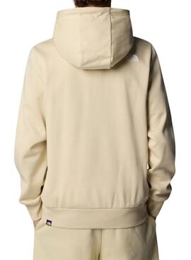 Sweat à capuche The North Face Simple Dome Full Zip beige pour homme