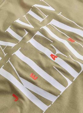 T-shirt Calvin Klein Jeans Serif beige pour homme